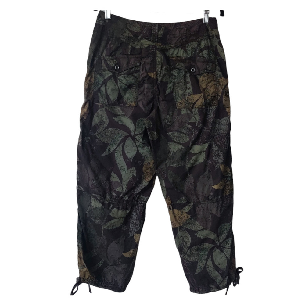 ANTHROPOLOGIE Ripley Utility Moss Green Camouflage Cropped Pants size 28